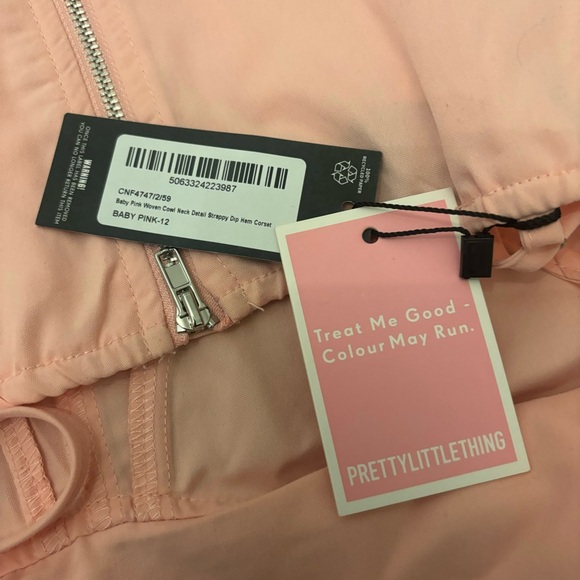 🆕 PrettyLittleThing - Pink Strappy Fishbone Corset Tank Top – Size 8 - Picture 9 of 10